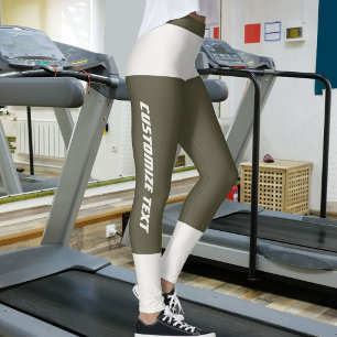 Haustier-Katzenliebhaber Warm Neutral Dunkles Oliv Leggings