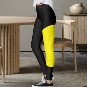 Haustier Katzenmutter Name Schwarz Gelb Lustig Ind Leggings