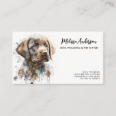 Haustier Labrador Retriever Wasserfarbe Art Puppy Visitenkarte (Vorderseite)