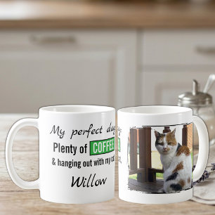 Haustier Liebe Katze Hund Kaffee grün Kaffeetasse