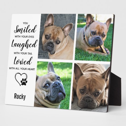 Haustier-Loss-Geschenk - Hunde-Memorial Keepake Pe Fotoplatte (Seite)