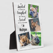 Haustier-Loss-Geschenk - Moderne Marmorpfeife-Hund Fotoplatte (Seite)