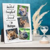 Haustier-Loss-Geschenk - Moderne Marmorpfeife-Hund Fotoplatte (Seite)