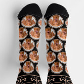 Haustier Mama Geschenk Hund Katze Foto Muster Schw Socken (Oben)