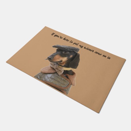 Haustier meine Dackel Dackel Doormat Fußmatte (Schrägansicht)