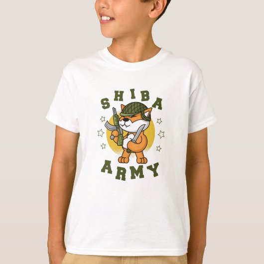 Haustier Militärtier Shiba Army Hundezüchter T-Shirt (Vorderseite)