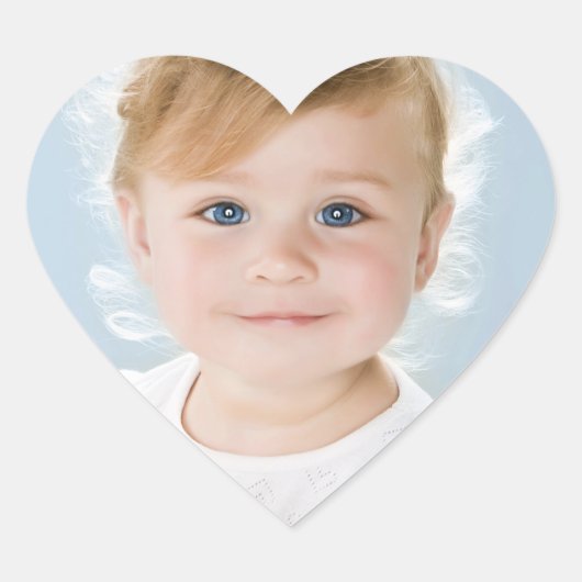 Haustier mit Foto Herz-Aufkleber (Vorderseite)