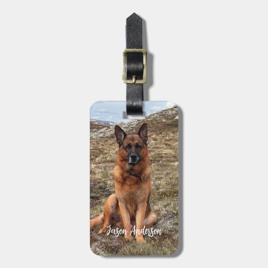 Haustier mit individuellem Foto Gepäckanhänger (Vorderseite vertikal)