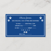 Haustier mit mehrfarbigem Streifen Visitenkarte (Rückseite)