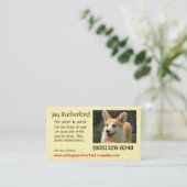 Haustier-Modell benötigt Visitenkarte (Stehend Vorderseite)