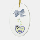 Haustier-Modell (Blau baumelt) Keramik Ornament (Links)