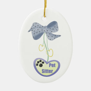 Haustier-Modell (Blau baumelt) Keramik Ornament