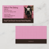 Haustier-Modell Boston Terrier Visitenkarte (Vorne/Hinten)