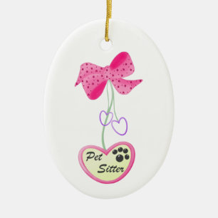 Haustier-Modell (Rosa baumeln) Keramikornament