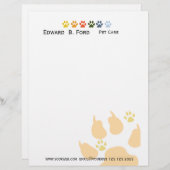 Haustier-Modell-Tierpflege-Tierarzt Briefkopf (Vorne/Hinten)