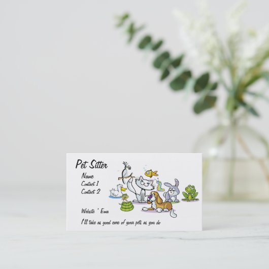 Haustier-Modell Visitenkarte (Stehend Vorderseite)