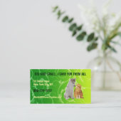 Haustier-Modell-Visitenkarten Visitenkarte (Stehend Vorderseite)