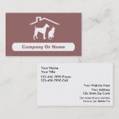 Haustier-Modell-Visitenkarten Visitenkarte (Vorne/Hinten)
