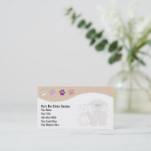 Haustier-Modell-Visitenkarten Visitenkarte (Stehend Vorderseite)