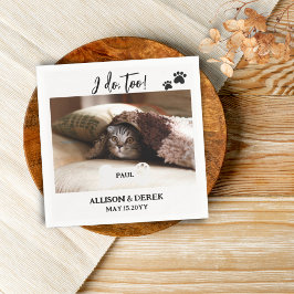 Haustier Name Hund Katzenkatze Custom Foto Funny W Serviette