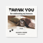 Haustier Name Hunde Katze Kundenspezifisches Foto  Serviette (Vorderseite)