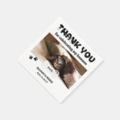 Haustier Name Hunde Katze Kundenspezifisches Foto Serviette (Ecke)