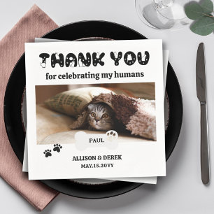 Haustier Name Hunde Katze Kundenspezifisches Foto Serviette