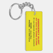 Haustier-Notalarm-Schlüsselanhänger Schlüsselanhänger (Vorderseite links)