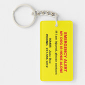 Haustier-Notalarm-Schlüsselanhänger Schlüsselanhänger (Vorderseite)