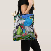 Haustier-Papageien der Welt ganz über Tasche (Von Nahem)