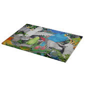 Haustier-Papageien des WeltSchneidebretts Schneidebrett (Ecke)