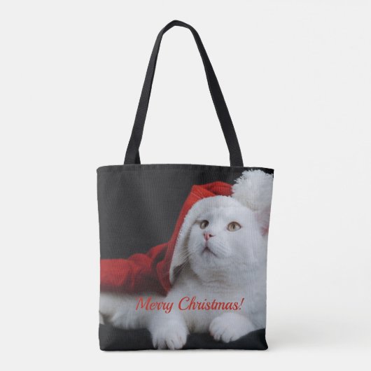 Haustier personalisiertes Foto Weihnachten Tasche (Rückseite)