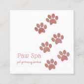 Haustier-Pflegengeschäfts-Rosen-Goldtatzen-Drucke Quadratische Visitenkarte (Vorderseite)