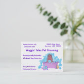 Haustier-Pflegengeschäfts-und Verabredungs-Karte Terminkarte (Stehend Vorderseite)