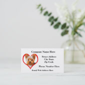 Haustier-Pflegenprobe 9 Visitenkarte (Stehend Vorderseite)