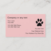 Haustier-Pflegensalon-Visitenkarten Visitenkarte (Rückseite)