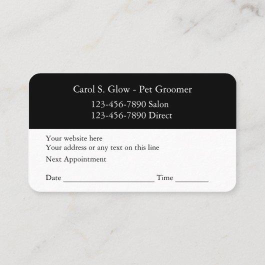 Haustier-Pflegenservice-moderner Entwurf Terminkarte (Rückseite)