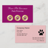 Haustier-PflegenVisitenkarten Visitenkarte (Vorne/Hinten)