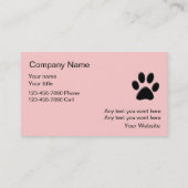 Haustier-PflegenVisitenkarten Visitenkarte (Rückseite)