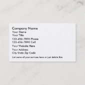 Haustier-PflegenVisitenkarten Visitenkarte (Rückseite)