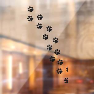 Haustier-Pfotenabdrücke Tierpflegesalon-Fassade Fensteraufkleber