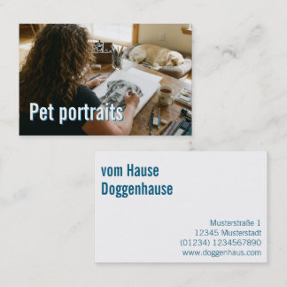 Haustier-Porträt-Service Visitenkarte