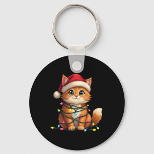 Haustier Ragdoll Katze Lover Weihnachtsmannmütze W Schlüsselanhänger