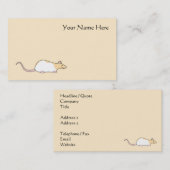 Haustier-Ratte. Kitz und weißes mit Kapuze Visitenkarte (Vorne/Hinten)