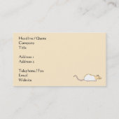 Haustier-Ratte. Kitz und weißes mit Kapuze Visitenkarte (Rückseite)