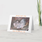 Haustier-Ratten-Jahrestags-Karte Karte (Rückseite)