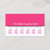 Haustier-rosa lila treuekarte (Rückseite)