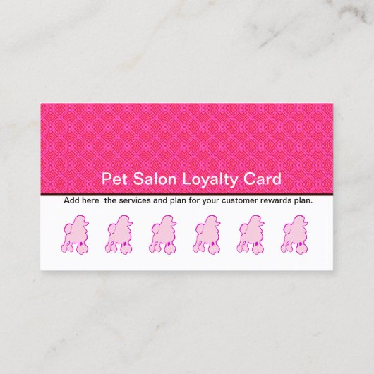 Haustier-rosa lila treuekarte (Rückseite)