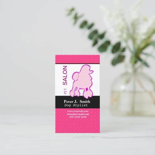 Haustier-rosa lila treuekarte (Stehend Vorderseite)