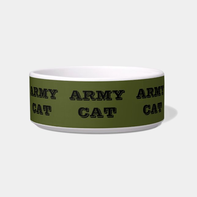 Haustier-Schüssel-Armee-Katze Napf (Vorderseite)